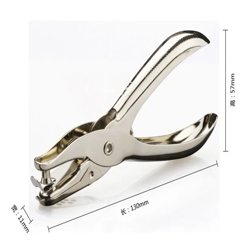 Paper Punch Handheld 1-Hole Metal Punch 8 Pages Tag Punch School Office Tool