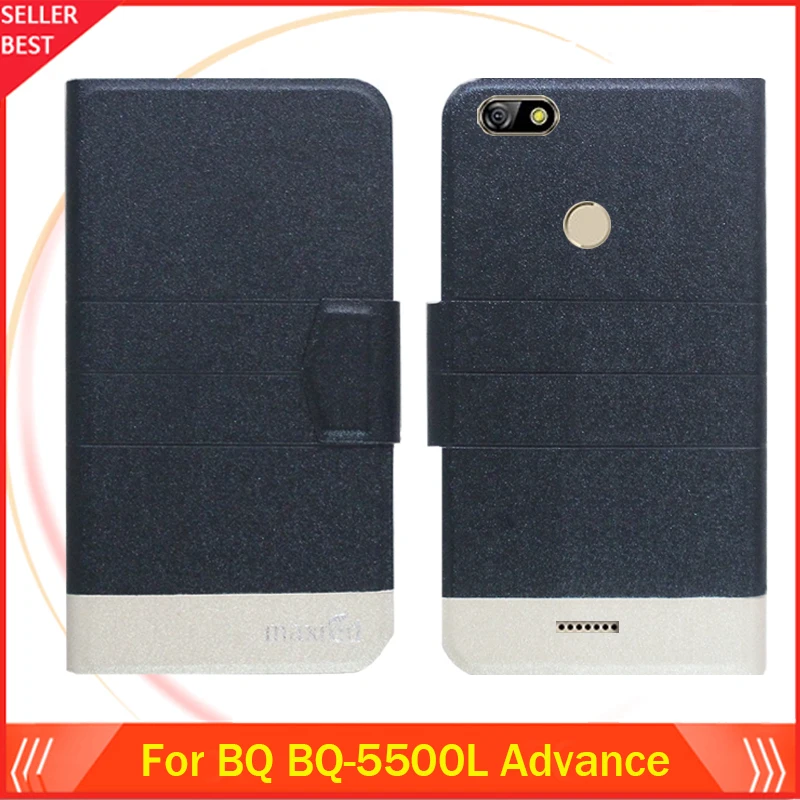 

5 Colors Hot!! BQ BQ 5500L Advance Case Dedicated Ultra-thin Leather Exclusive Phone Cover Folio Book Card Slots Free Shipping