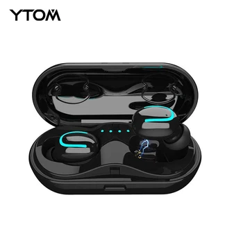 

YTOM Bluetooth 5.0 True Wireless headphone high quality Bluetooth Earphone Sport 3D Stereo Sound with Charging Box for Phone
