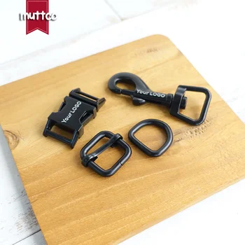 

10sets/lot (metal buckle+adjust buckle+D ring+metal dog clasp/set) 15mm customize name phone number LOGO diy pet supplies