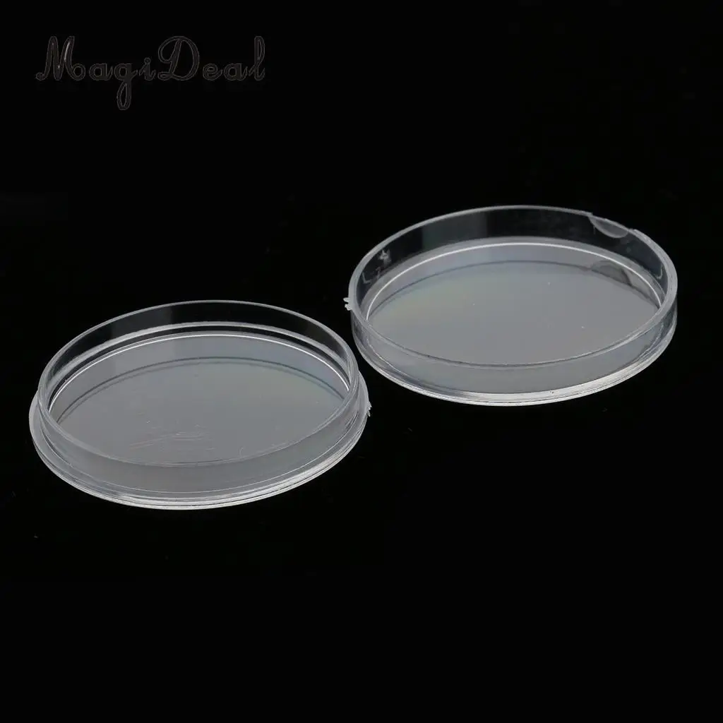 200pcs 30/38mm Plastic Clear Round Coin Case Capsule Storage Holder Containers