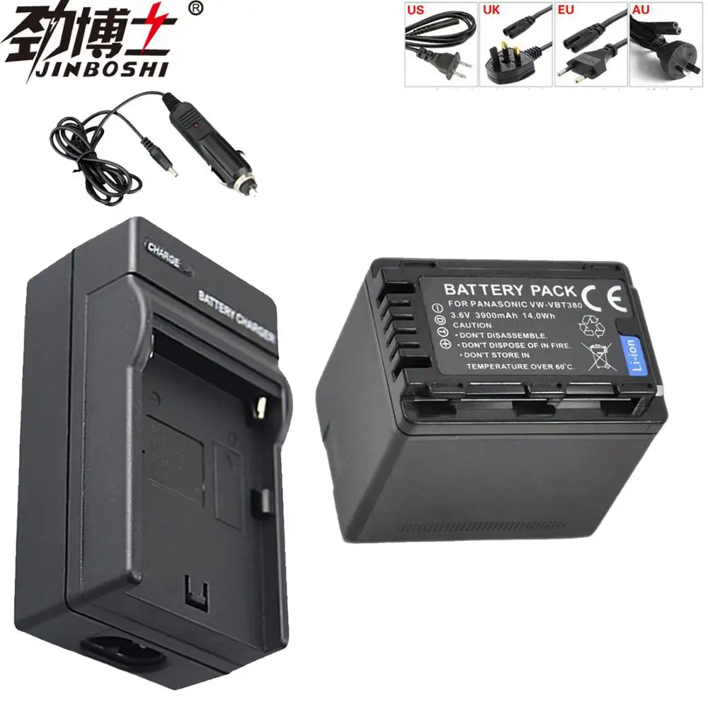 

1Pcs 3900mAh VW-VBT380 VW VBT380 Battery+ Car Charger for Panasonic HC-V720,HC-V727,HC-V730,HC-V750,HC-V757,HC-V760,HC-V770