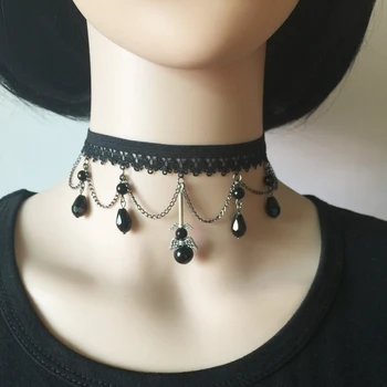 

Goth Body Harness/Harness Necklace/Leg Necklace/Leg Garters Water Drop Pendant Collar Necklace Harness Fetish Wear B0676