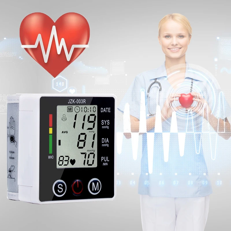 Preise Gesundheit Pflege Neue Tensiometro Digitale Blutdruck Monitor Handgelenk Tonometer Automatische Blutdruckmessgerät BP Blut Druck Meter