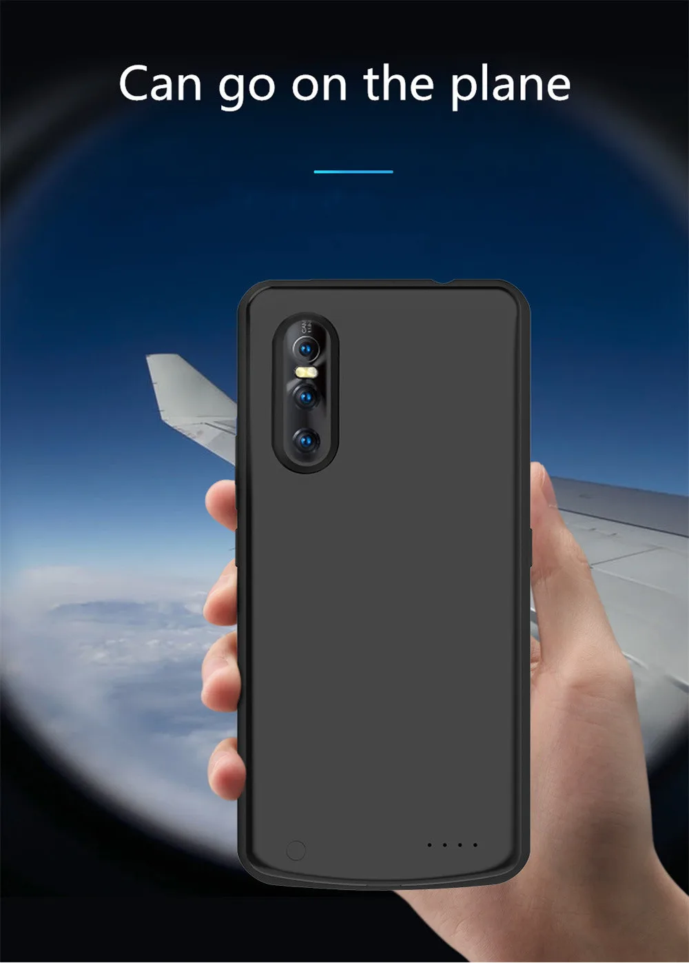 Zkfys Батарея КРЫШКА ДЛЯ VIVO X27 Батарея Зарядное устройство чехол 6500 мАч Мощность банковская карта чехол Портативный быстро Зарядное устройство Батарея крышка