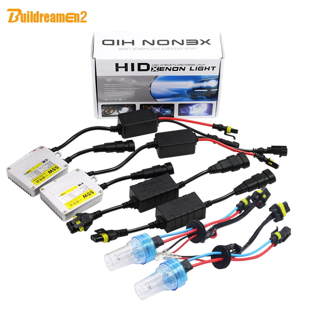 Buildreamen2 55 Вт H1 H3 H7 H8 H9 H11 9005 9006 HB4 880 881 Авто Свет HID ксенона canbus адаптер переменного