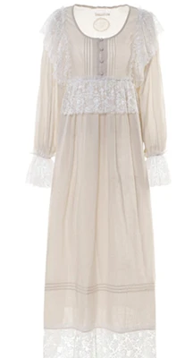 Арабская ткань, кружевная хлопковая льняная ночная рубашка, Женская Ретро одежда для сна, элегантное женское платье, осень, летняя Домашняя одежда, длинная ночная рубашка - Цвет: apricot