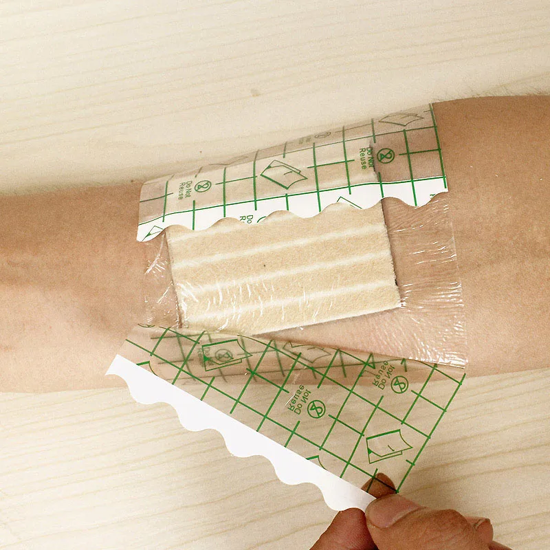100 Pcs 1010cm Waterproof Transparent Tape PU film Medical Adhesive Plaster Anti-allergic Wound Dressing Fixation Tape (7)