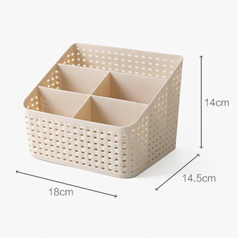 Multi-Purpose Desk Organizer PP Plastic Desktop Storage Box Case Pen Pencil Holder Plastic Cosmetic