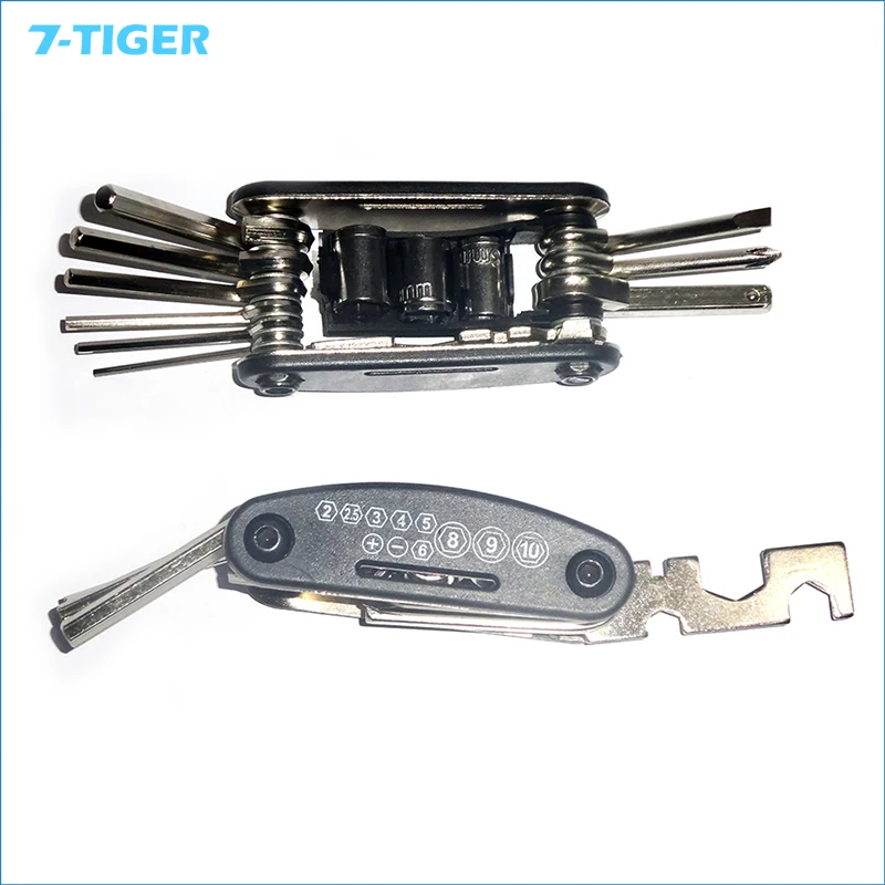 

15 in 1 outain Bicycle Tools Sets Bike Bicycle Multi Repair Tool Kit Hex Spoke Wrench Mountain Cycle Screwdriver Tool US#V