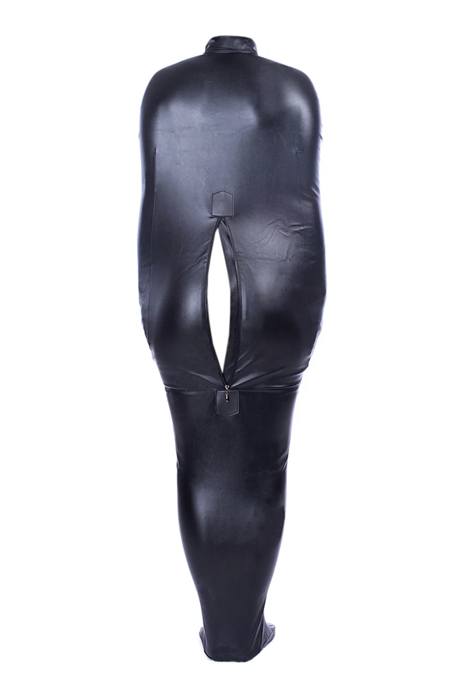 Черный полный мешок для связывания тела с открытой головкой, скрытый подлокотник, pu кожа Сексуальная Русалка Мумия спальный мешок эротическая игрушка для секса куртка