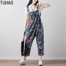 TUHAO/свободные джинсы с широкими штанинами, джинсовые комбинезоны с потертостями и дырками,, женские джинсы с принтом, джинсы с эффектом потертости большого размера