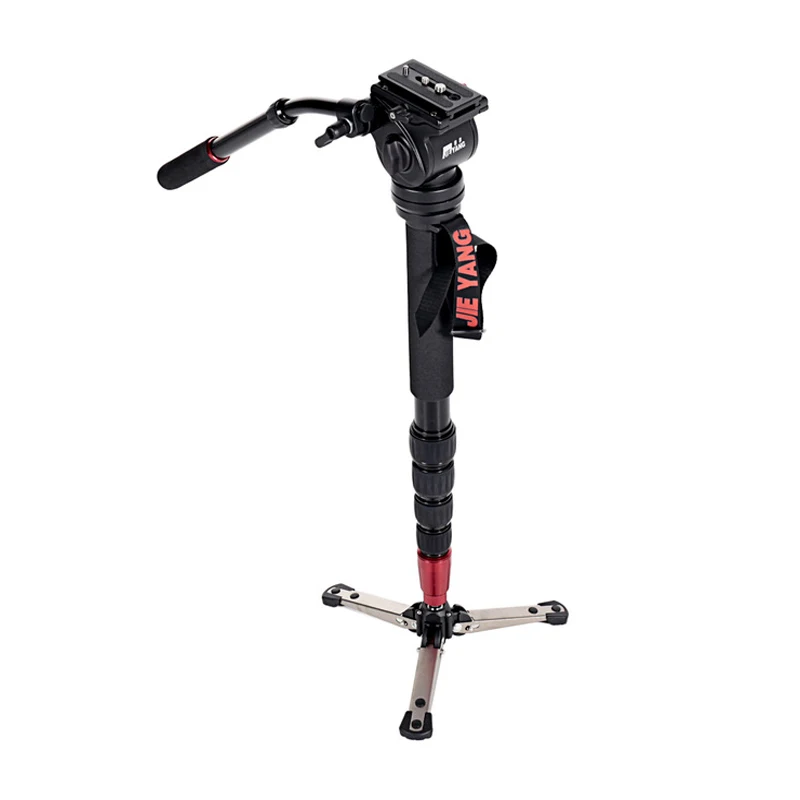 JIEYANG JY 0506 JY0506 Aluminum Professional Monopod Video Tripod Load 4KG for Camera with Tripods Head