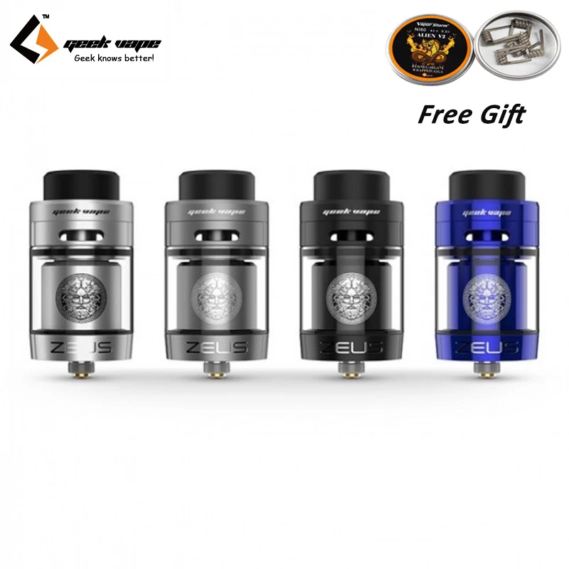 

Original GeekVape Zeus Dual RTA Atomizer 4ML Can Be Extend to 5.5ml Tank for Electronic Cigarette Box Mod Vape Squonk Mod