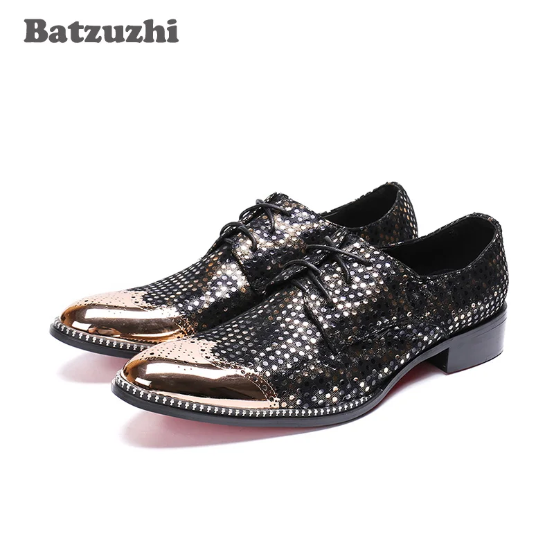 Batzuzhi Luxury Men Shoes Lace-up Designer's Dress Shoes Men zapatos de hombre Black Party, Business Leather Shoes for Men,US12 Batzuzhi Luxury Men Shoes Lace-up Designer's Dress Shoes Men zapatos de hombre Black Party, Business Leather Shoes for Men,US12