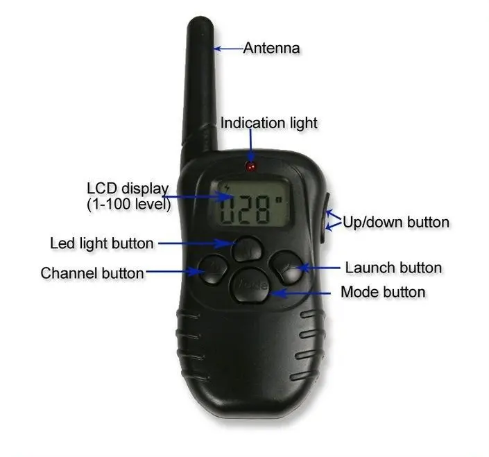 998D-1 300M Shock Vibra Remote Control LCD Electric Dog Training Collar VP WL 