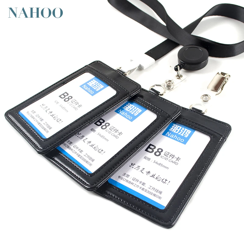 

Nahoo Unisex Id Card Badge Holder With Lanyard, Lanyads Holders For Cards And Certificates, Case For Admission Cover On License