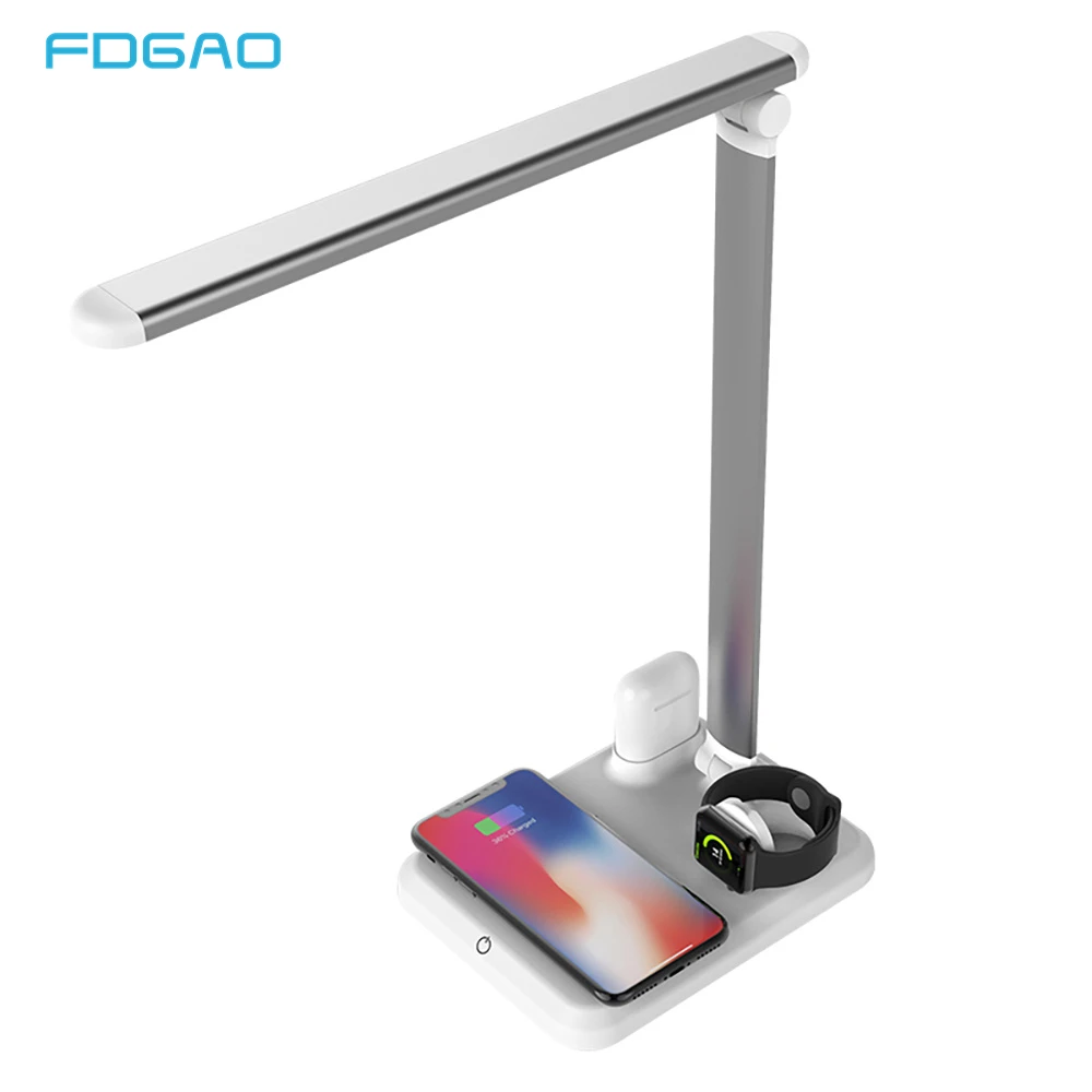 FDGAO Table Desk LED Lamp Light Qi Wireless Charger for