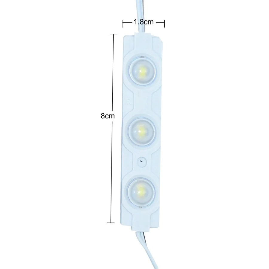 20 шт./лот Новинка 5730 3 светодиодный впрыска светодиодный модуль 12V с объективом Водонепроницаемый IP65, 120degree1. 5 Вт белый, СВЕТОДИОДНЫЙ знак, Магазин Баннер