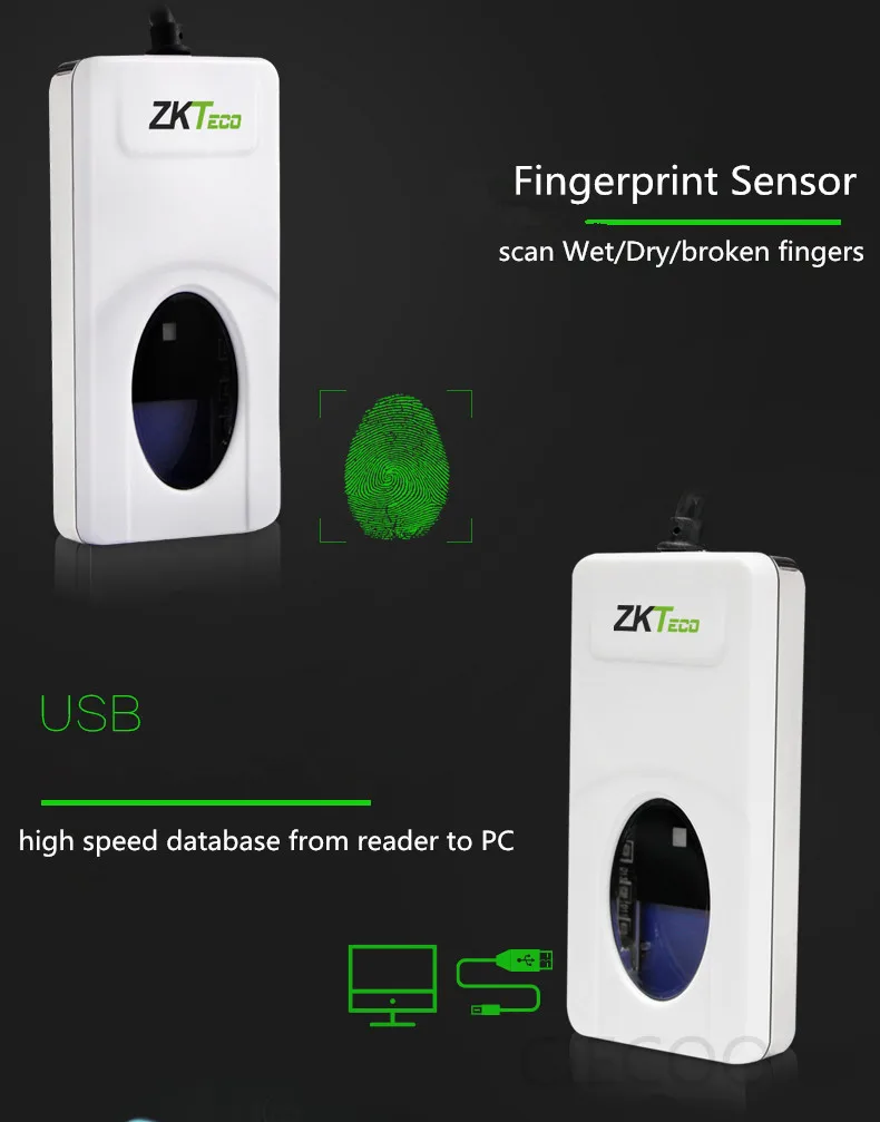

Free shipping Digital Persona USB Biometric Fingerprint Scanner Fingerprint Reader ZK9000 Free SDK