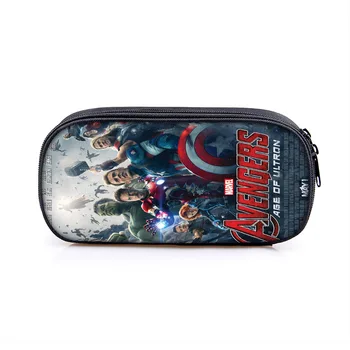 

Fashion Cartoon the Avengers Boy Girl 3d Printing Pencil Case Bag School Pouches Children Student Pen Bag Kids Purse Wallet