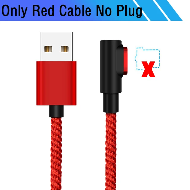 1 м 2 м 90 градусов Магнитный mi cro Usb кабель для зарядки Usb type C 3,1 кабель для быстрой зарядки для samsung Xiaomi mi 9T huawei P20 Lite - Цвет: Red Cable No Plug