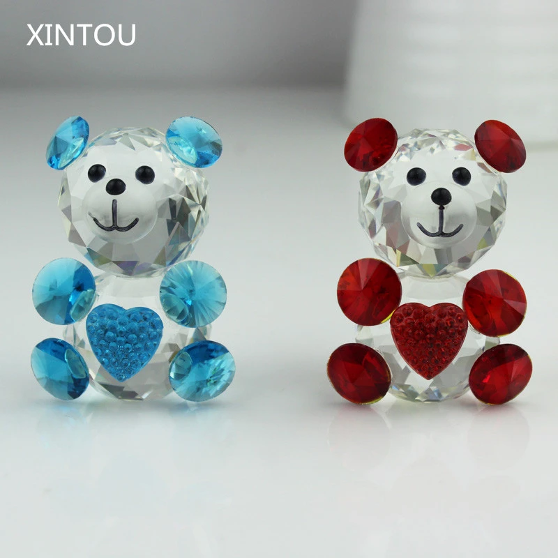 Xintou Crystal Glass Animals Teddy Bear Figurine Miniature Desk Ornaments Christmas Terrarium Figurines Teraryum Decor Crafts Craft Decoration Craft Christmas Ornamentscraft Christmas Aliexpress