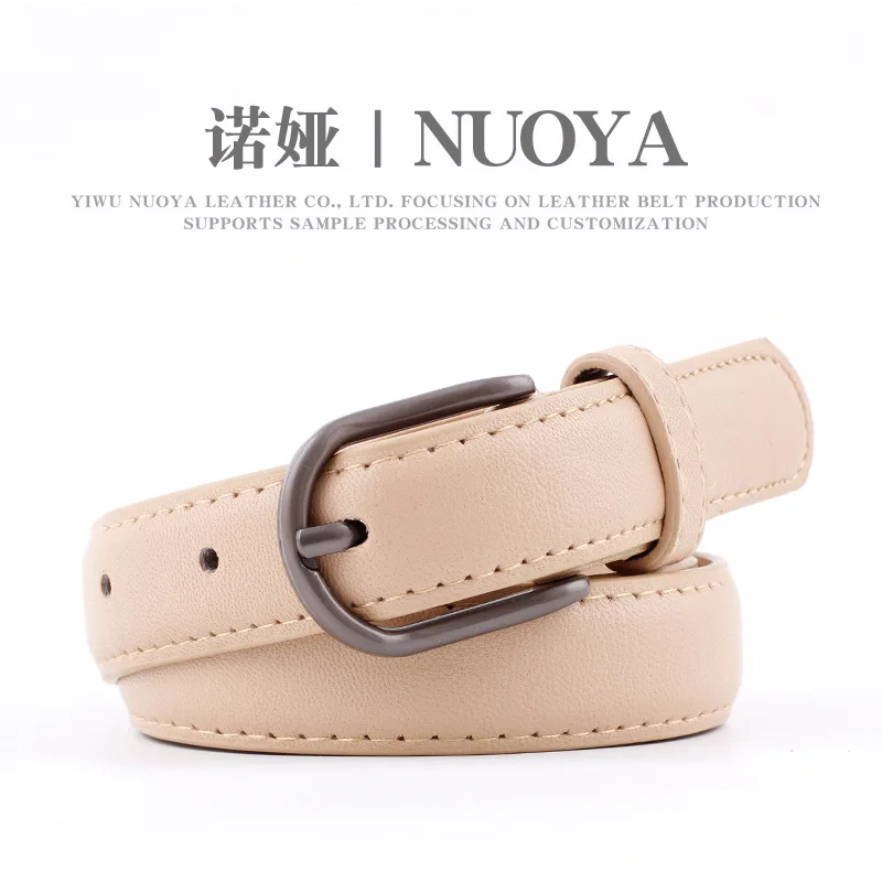 

New PU Leather Daily Belts for Women Wide Designer Candy Colors Thin Adjustable Belt Fashion Buckle Female Decorated Jeans Belts