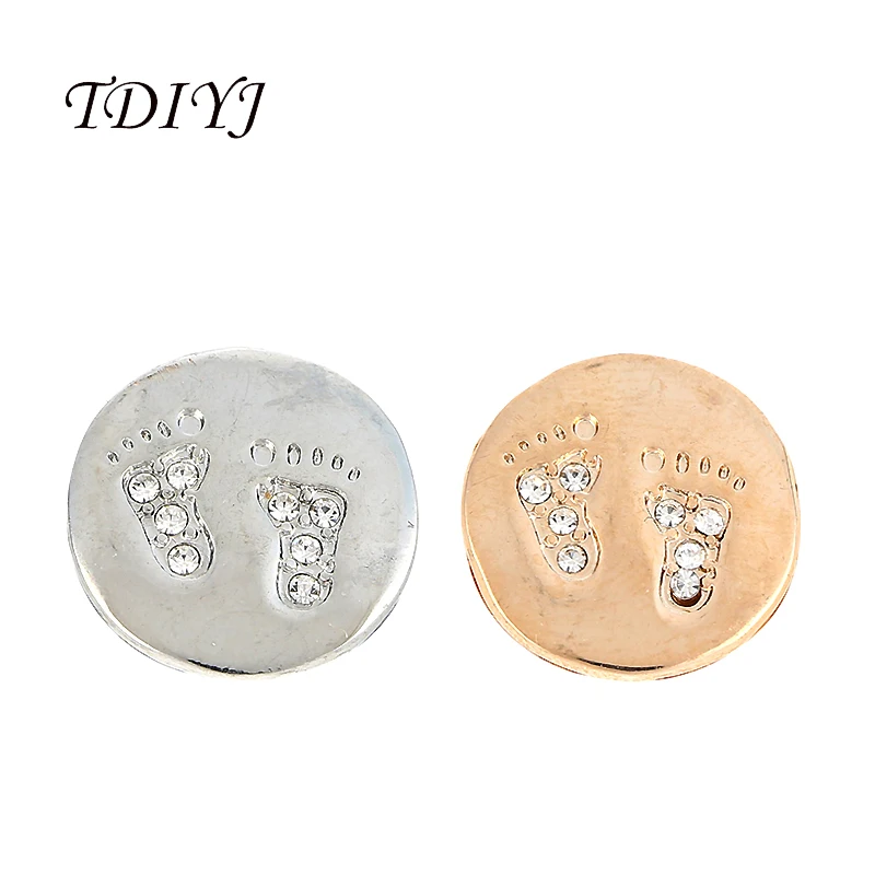 

TDIYJ KEEPER Jewelry New Arrival Mixed Baby Feet Charms Keepers fit for Wrappable Leather Bracelet for Women Jewelry 10Pcs/lot