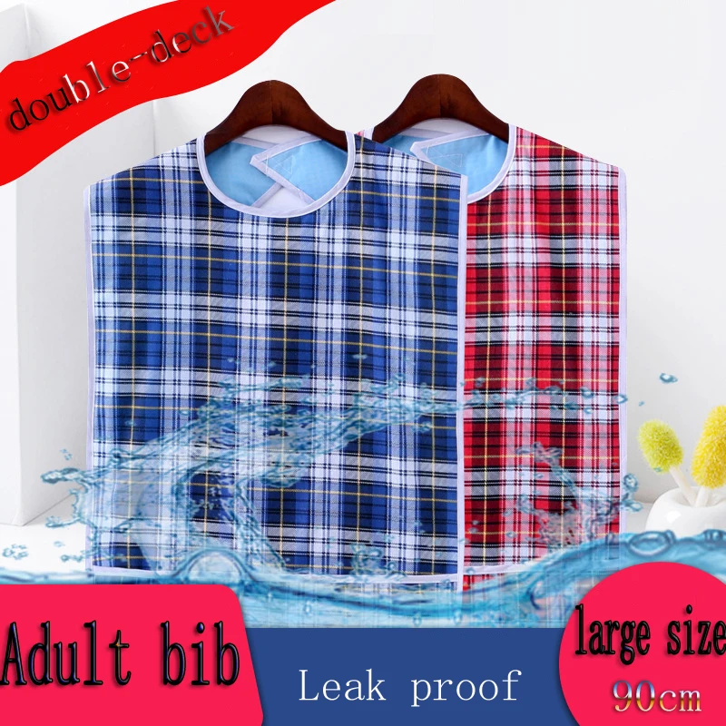 

Large Size Adult Feeding Waterproof Saliva Towel Aprons Bib Elderly Patient Drinking Anti-leak