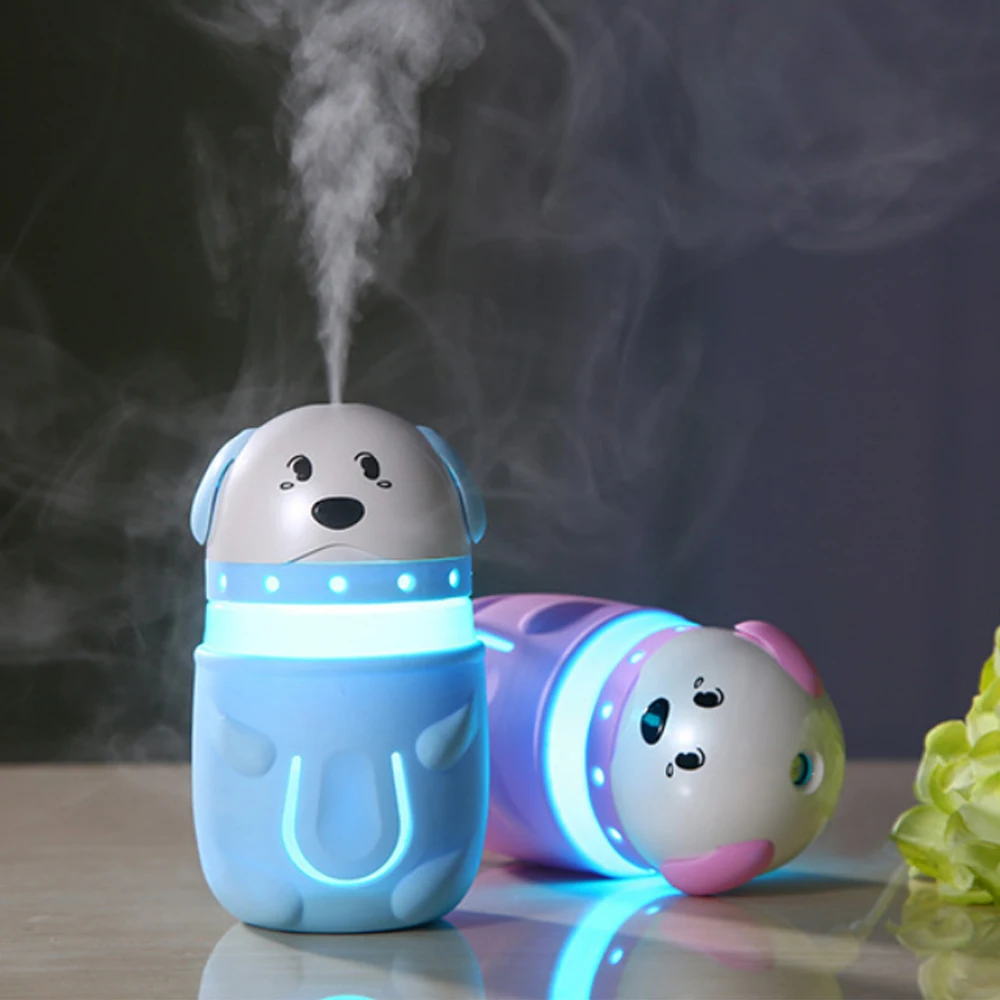 

165ml Mini USB Cute Air Humidifier Ultrasonic Diffuser Mist Maker Colorful Changing LED Night Light for Home Office Car