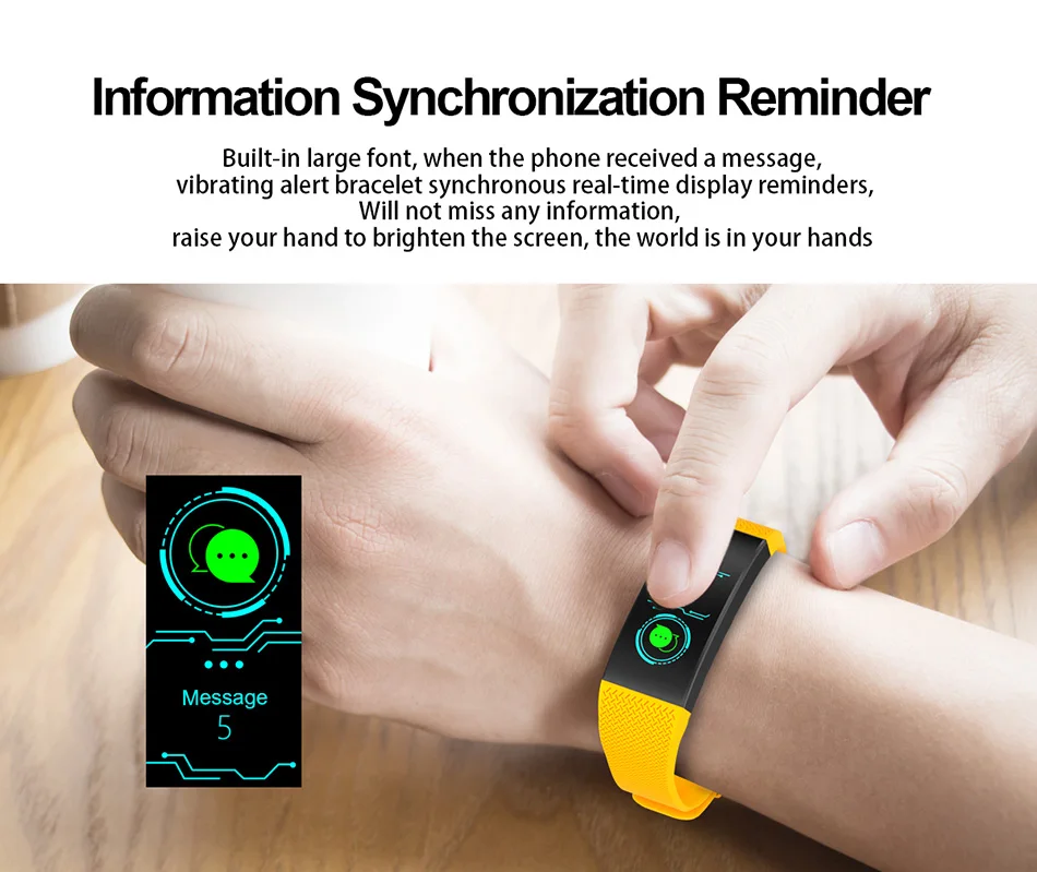 bluetooth lembrete mensagem de freqüência cardíaca monitoramento do sono para ios android