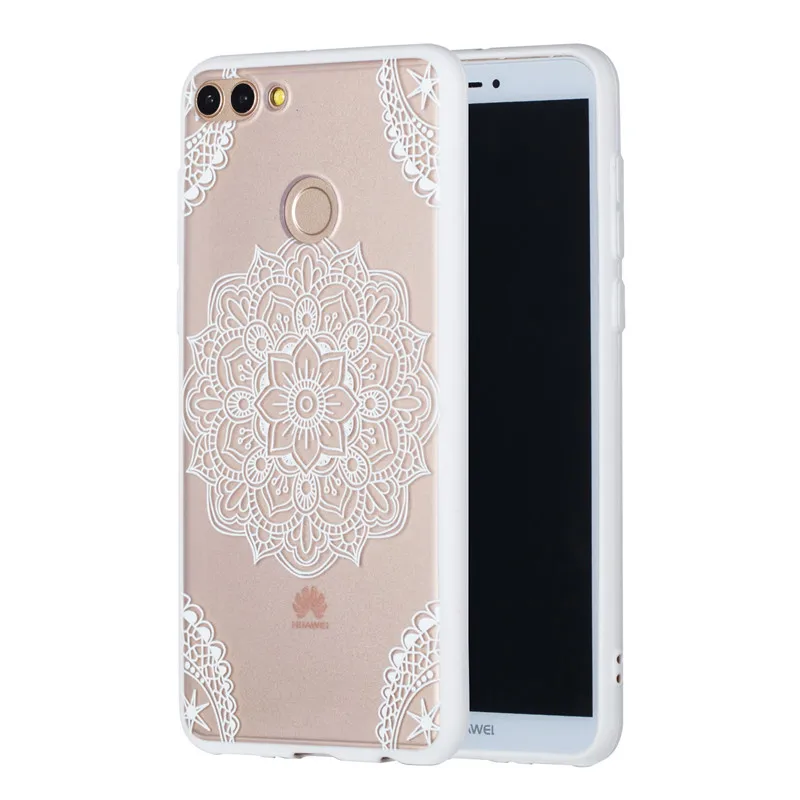 Case For Huawei P Smart Cases Luxury 3D Relief Lace Flower TPU + PC Silicone Case For Huawei Honor7A 7X 10 Y5 Y7 2018 Case Coque (15)