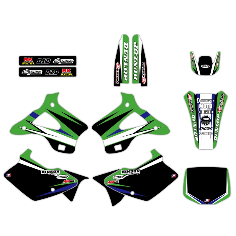 Набор стильных наклеек для Kawasaki KX125 KX250 1994 1995 1996 1998 KX 125 250 0219|sticker kit|team graphicskx |