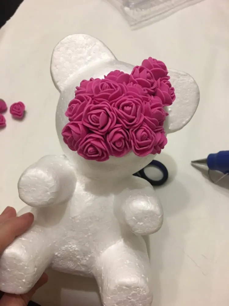 20 см/35 см пена Роза пресс-форма мишки PE искусственные головки цветов домашний Декор Дети DIY Craft раннего образования игрушечные лошадки для