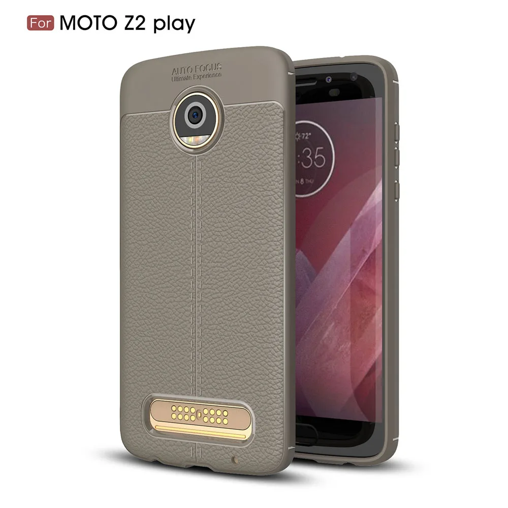Coque 5.5For Moto Z2 силы чехол для Motorola Moto Z2 Z Z3 Z4 Force Play 2nd Gen Xt1710 телефона чехол-лента на заднюю панель - Цвет: Grey