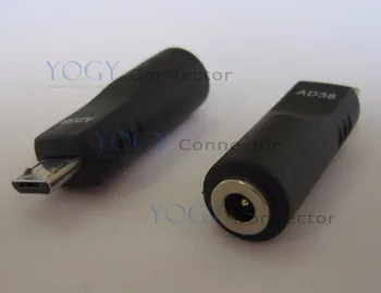 

5pcs DC Socket Convertor Micro USB Plug, Female DC jack 3.5*1.1mm to Male Micro USB Connector