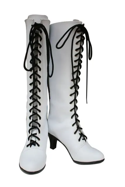 Black Butler Kuroshitsuji Angela Blanc Cosplay Shoes Boots Custom Made Black Butler Kuroshitsuji Angela Blanc Cosplay Shoes Boots Custom Made