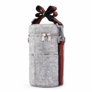 WORTHBUY, переносная Термосумка для обеда, твердый войлок, Ланч-бокс, сумки, тоут с Tinfoil для женщин, детей, для пикника, кемпинга, набор - изображение