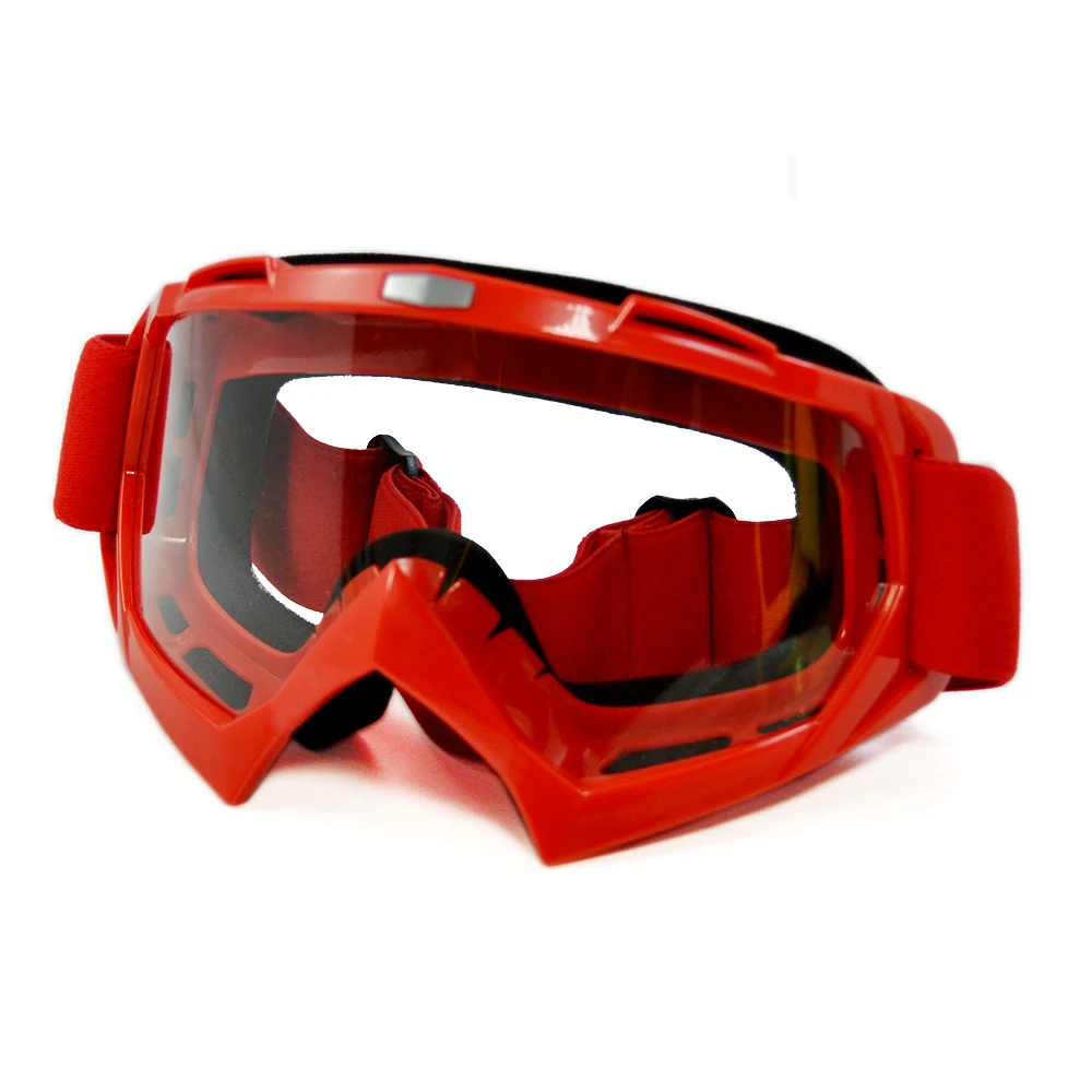BJMOTO Red Adult Motorcycle Goggles Motocross Bike Cross Country Flexible Sport Racing Goggle