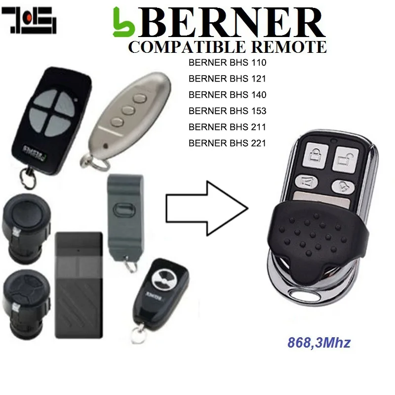 

Gatage door remote for BERNER, HORMANN,MARANTEC transmitter remote control 868.3MHZ