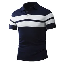 New Summer Mens Polo Shirt Typical Wide Stripe Design Cotton Material High Quality Male Slim fit Polo Shirts