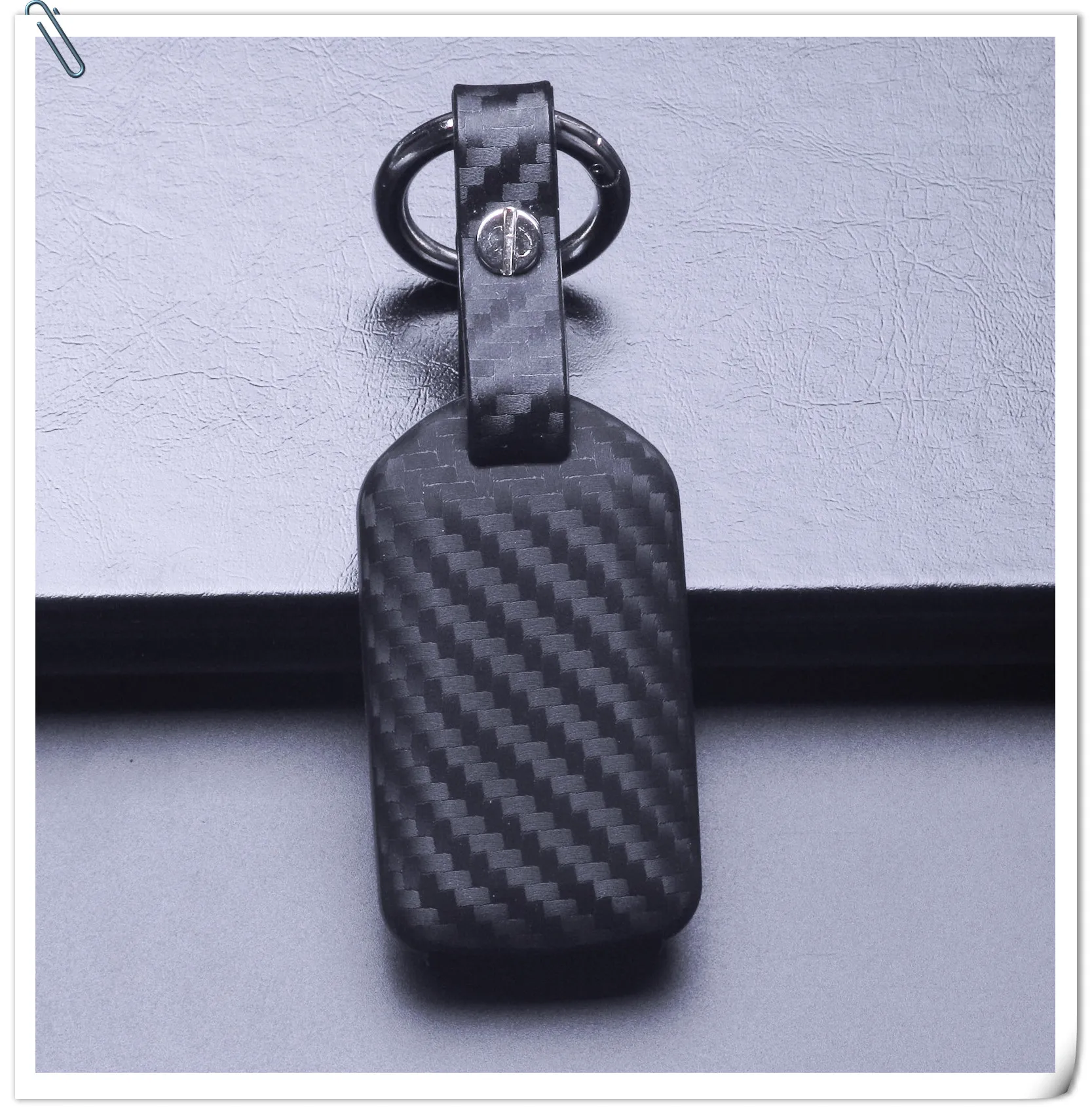 Keyforkess custodia portachiavi in Silicone stile carbonio 3D per Toyota Highlander Camry Yaris VIOS RAV4 supporto portachiavi senza chiave - HTB193kZNjDpK1RjSZFrq6y78VXar