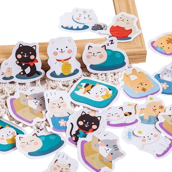 

20packs/lot Mini House Cat Adhesive Decoration Diary Stationery Stickers Children Cute Gift DIY Stickers Wholesale