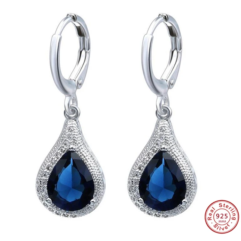 

Delicate 925 Sterling Silver Clear Blue CZ Exquisite Stackable Star Stud Earrings for Women Party Luxury Jewelry Valentine's Day