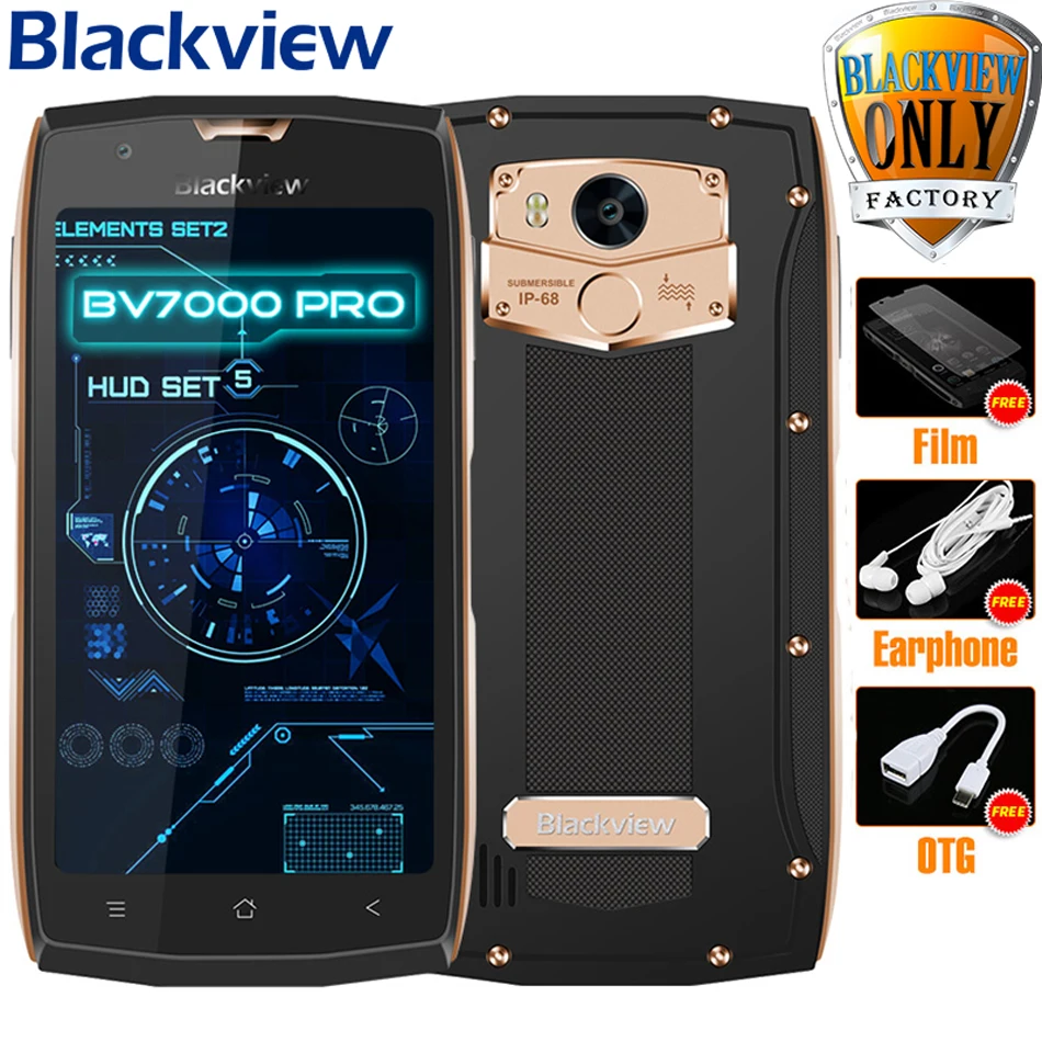 Оригинал Blackview BV7000 про мобильный телефон IP68 Водонепроницаемый MTK6750T Octa Core 5 &quotFHD 4 г