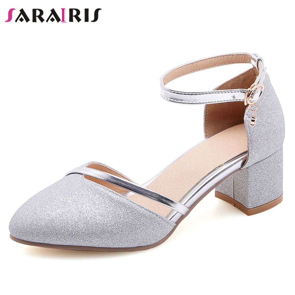 

SARAIRIS New Fashion Big Size 32-46 Hot Sale Ladies High Heels Women Shoes Woman Casual Party Summer Sandals 2019 Female Shoes