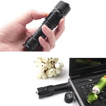 

USB Chargeable Portable Mini LED Flashlight Focus Torch Lamp LED T6 Flashlight Camping Light Zoom Portable Waterproof