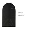 1X Black Gray Garment Bag Clothes Suits Dust Cover Dust Bags Wardrobe Storage Non Woven Fabric Suit Coat Dress Jacket Zipper Bag 5