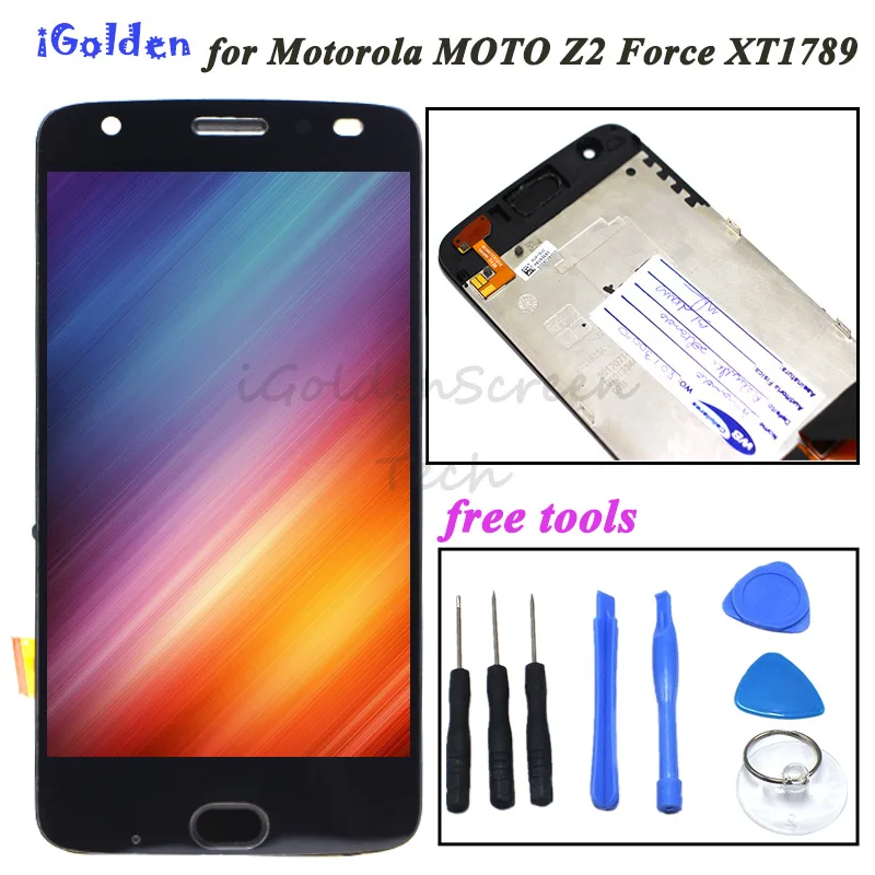 

5.5"For Motorola Moto Z2 Force LCD Display Touch Screen Digitizer Assembly For Moto Z2 Force LCD Replacement Parts Free Shipping